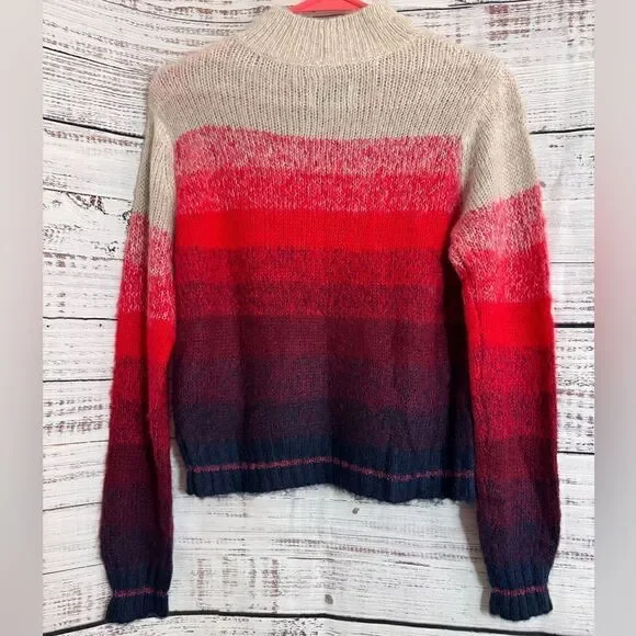 American Eagle Sweater Womens‎ Size XS Ombre Knitted Mock Neck pullover Cropped - Picture 4 of 12